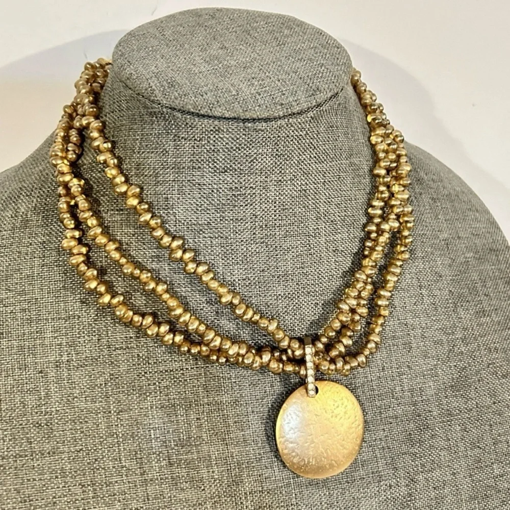 Chicos Vintage Beaded Necklace 15-19”‎